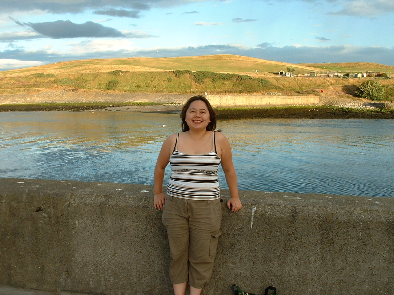 Angela at the coast in Aberdeen