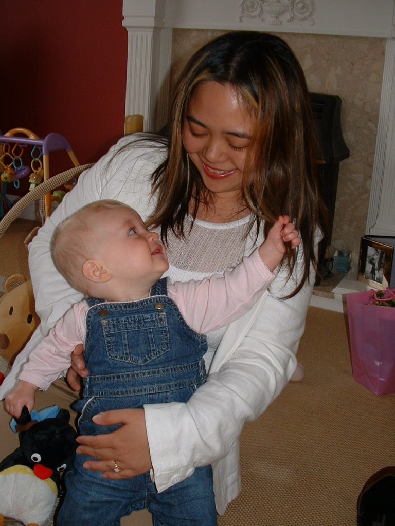 Angela and baby