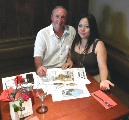 Coal Restaurant founder John Gatter with Angela Ang