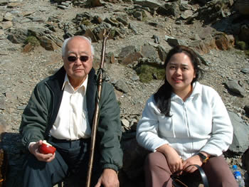 Studying the shape of mountains in Wales with the late Grand Master Yap Cheng Hai