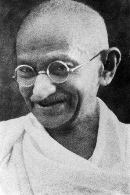 The great pacifist, Mahatma Gandhi