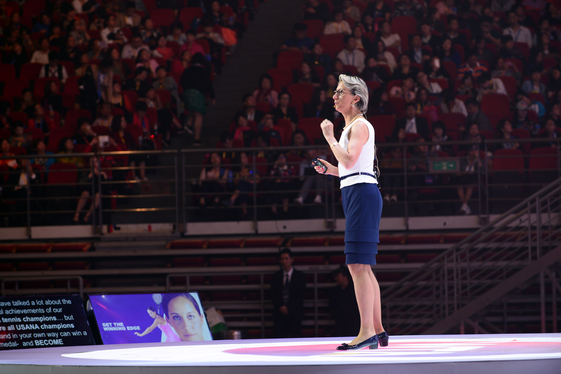 Dr Ann Quinn speaks before the World Tennis Association - Usana Convention 2016