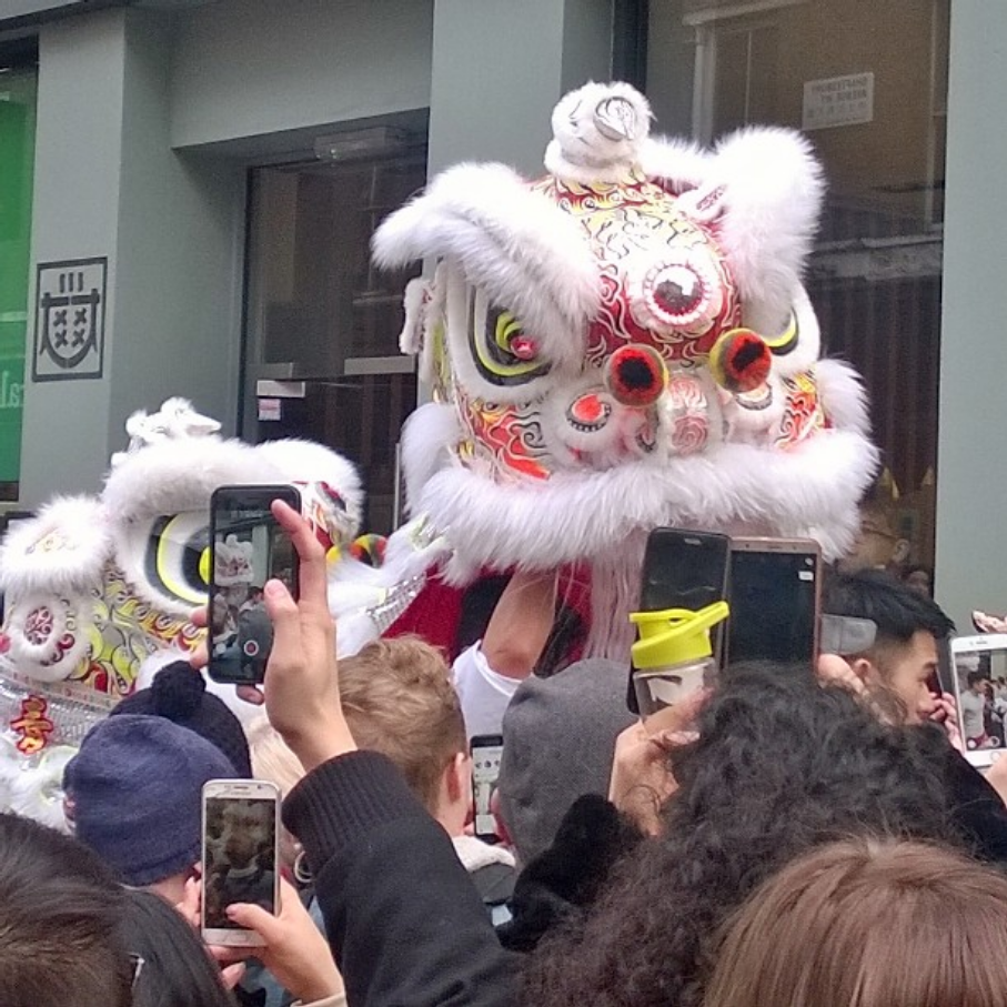 Lion dancers