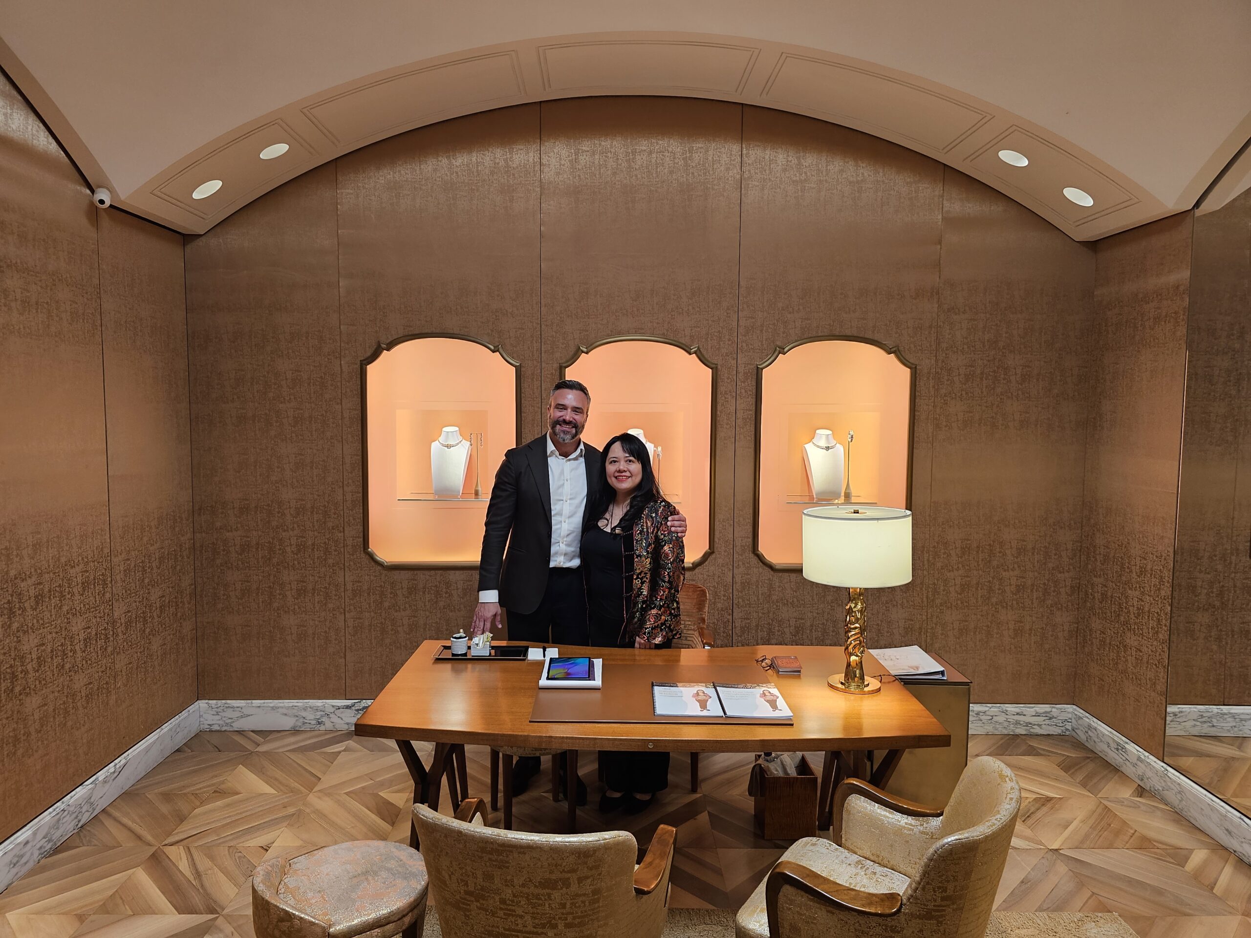 Master Angela with Bulgari manager, Rudolphe