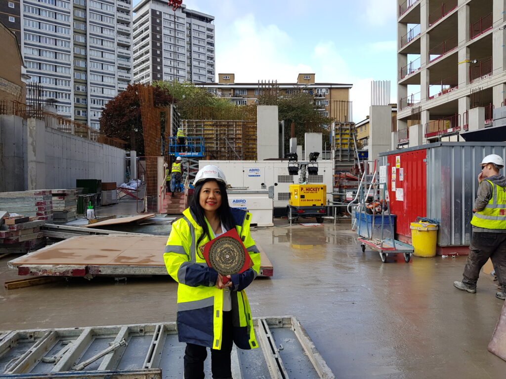 Master Ang on a Berkley Homes building site