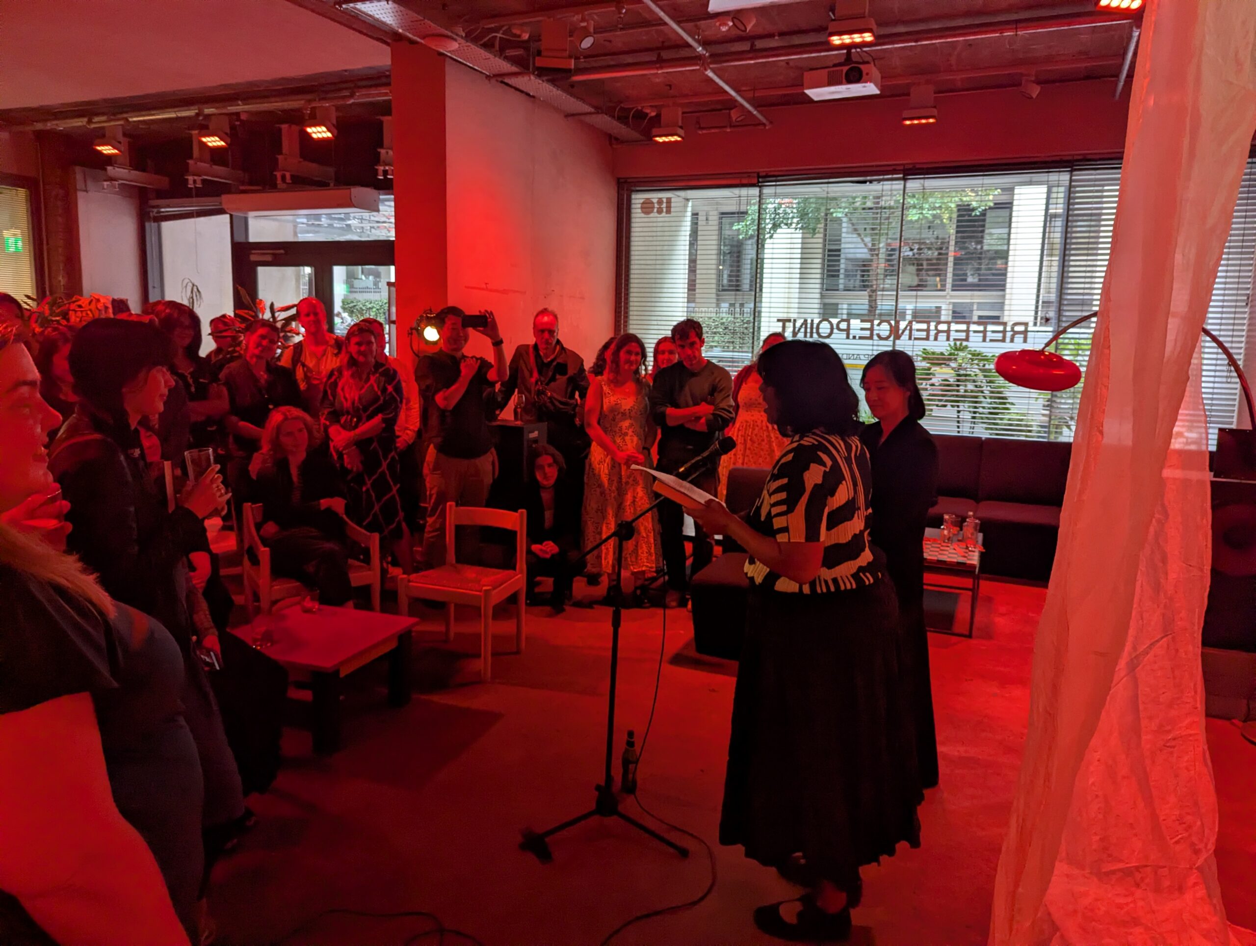 Catherine Cho is introduced at the launch party for her debut novel, The Devoted.